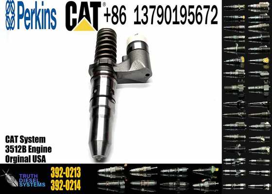 For Caterpillar Machinery Parts Fuel Injector 392-0213 443-9454 Diesel for Cat Engine 3508B 3512B 3516B