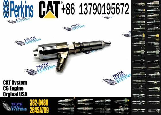New Diesel Fuel Injectors 282-0490 2645A709 382-0480 306-9380 2645A734 320-0680 for Caterpillar C6.6 Excavator Truck Engine