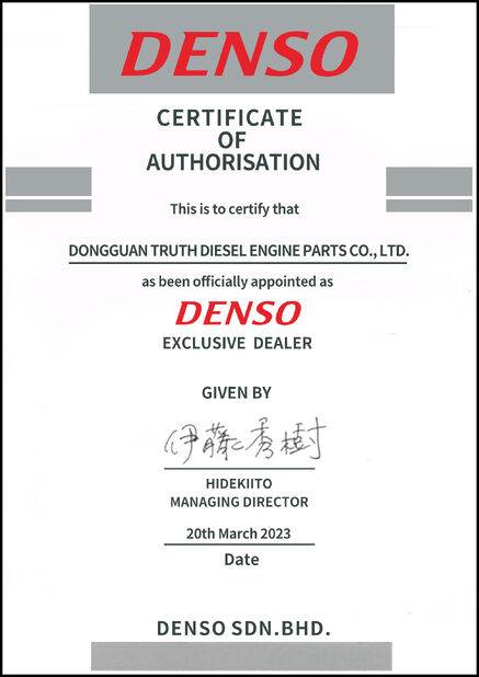 Çin Dongguan Truth Diesel Engine Parts Co., Ltd. Sertifikalar