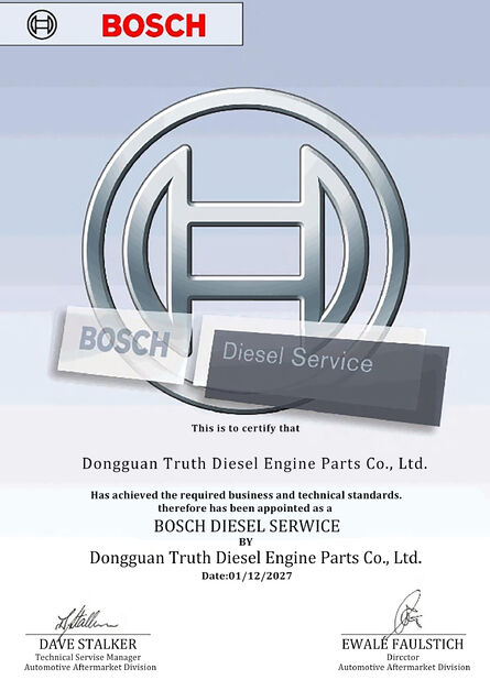 Çin Dongguan Truth Diesel Engine Parts Co., Ltd. Sertifikalar