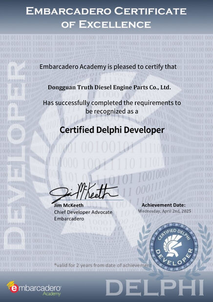 Çin Dongguan Truth Diesel Engine Parts Co., Ltd. Sertifikalar